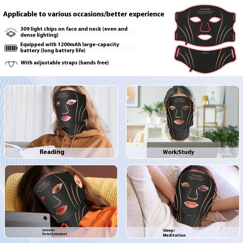 Silicone LED Face Mask for Youthful Glow